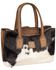 Image #2 - STS Ranchwear by Carroll Women's Cowhide Josie Satchel, Black/white, hi-res