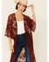 Image #2 - Shyanne Women's Lace Duster Kimono, Chocolate, hi-res