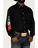 Resistol Men's Solid Mexico Logo Embroidered Long Sleeve Button Down Western Shirt , Black, hi-res