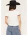 Image #4 - Blended Women's Cool It Short Sleeve Graphic Ringer Tee, White, hi-res