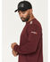Image #3 - Ariat Men's Boot Barn Exclusive FR Work Hard Live Free Long Sleeve Work T-Shirt, Burgundy, hi-res