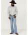 Rough Stock By Panhandle Men's Digi Bandana Print Long Sleeve Snap Western Shirt , White, hi-res
