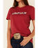 Wrangler Women's Americana Logo Short Sleeve Tee , Red, hi-res