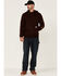 Image #2 - Carhartt Men's Loose Fit Midweight Logo Sleeve Graphic Hooded Sweatshirt, Wine, hi-res