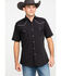 Image #1 - Ely Short Sleeve Black Western Shirt, Black, hi-res
