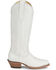 Image #2 - Justin Women's Evelyn Tall Western Boots - Round Toe, White, hi-res