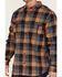 Hawx Men's FR Plaid Print Long Sleeve Button Down Work Shirt , Brown, hi-res