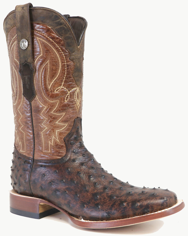 ostrich print boots