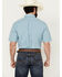 Image #4 - Ariat Men's Erin Plaid Print Short Sleeve Button-Down Performance Western Shirt - Big, Blue, hi-res