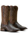 Image #2 - Ariat Men's Classic Cash Exotic Ostrich Western Boots - Broad Square Toe, Brown, hi-res