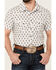 Dale Brisby Men's Taupe Southwestern Geo Print Short Sleeve Snap Western Shirt , Taupe, hi-res