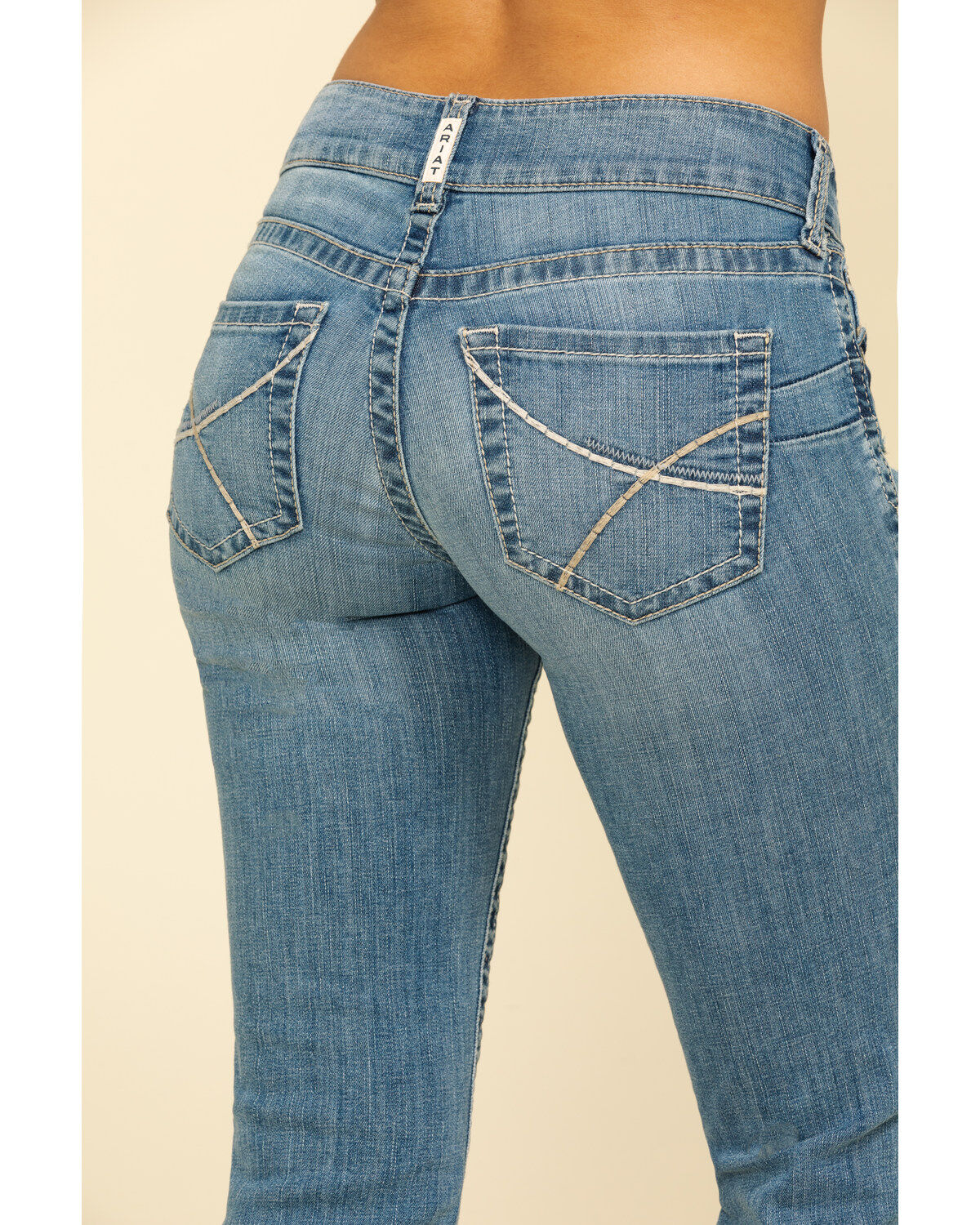 Image #4 - Ariat Women's Boot Barn Exclusive R.E.A.L. Rookie Light Wash Bootcut Jeans, , hi-res