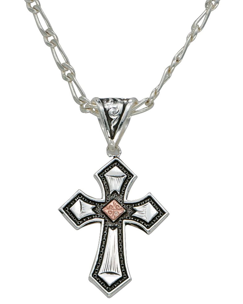 Montana Silversmiths Antique Silver Cross Necklace Boot Barn