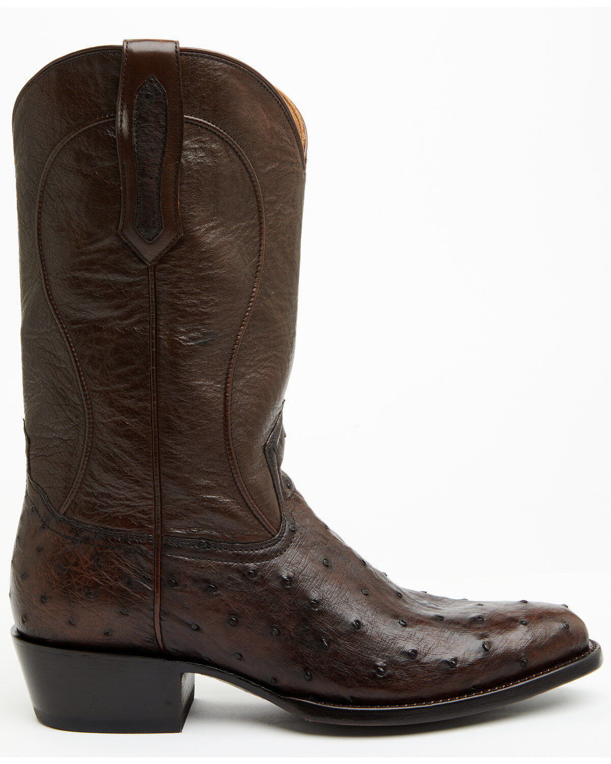 Image #2 - Cody James Black 1978® Men's Chapman Exotic Full-Quill Ostrich Western Boots - Round Toe, Brown, hi-res