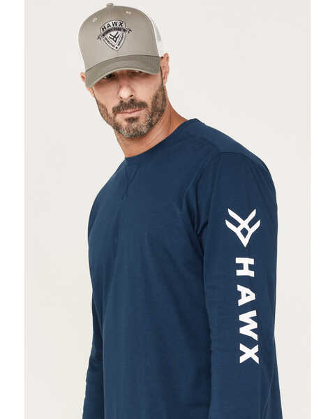 Image #2 - Hawx Men's Logo Graphic Work T-Shirt , Dark Blue, hi-res