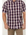 Resistol Men's Atlantis Ombre Plaid Print Short Sleeve Button Down Western Shirt , Navy, hi-res