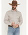 Image #1 - Gibson Trading Co Men's Mind Trap Paisley Print Long Sleeve Snap Western Shirt, Ivory, hi-res