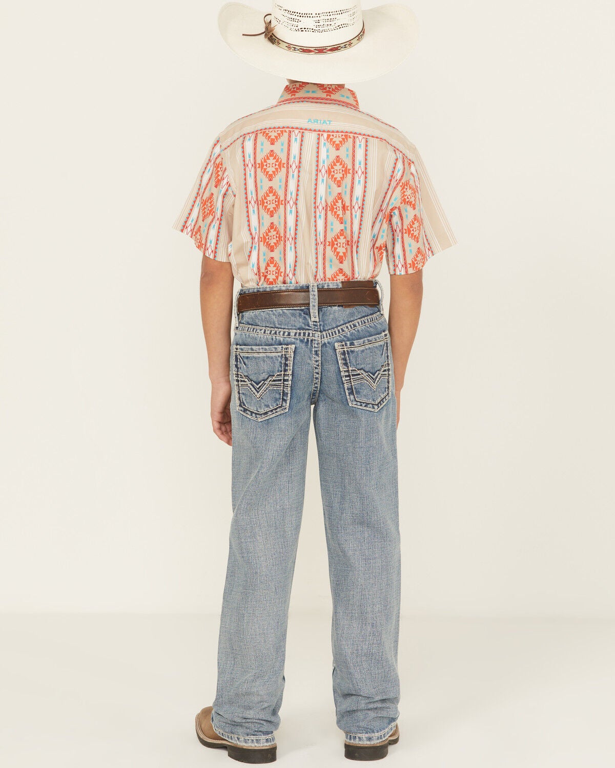Rock & Roll Denim Boys' Light Wash Raised Bootcut Denim Jeans, Light Blue, hi-res
