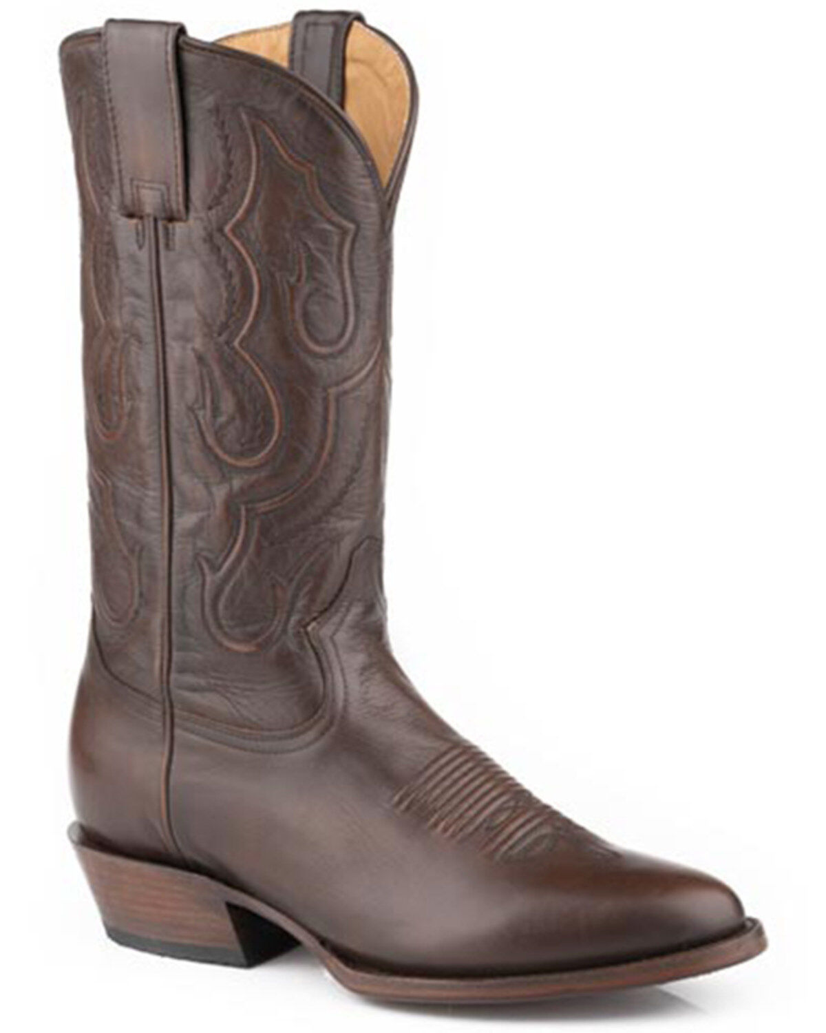 Stetson Men's Carlisle Western Boots - Round Toe, Brown, hi-res