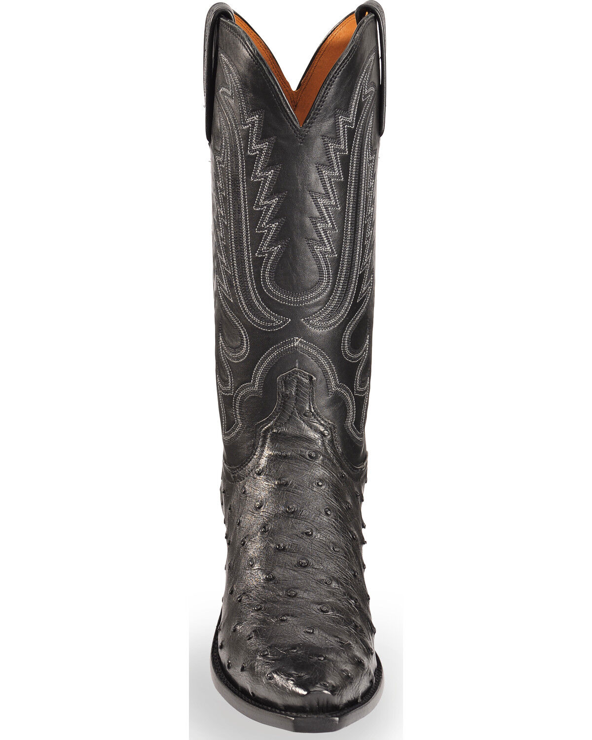black ostrich boots