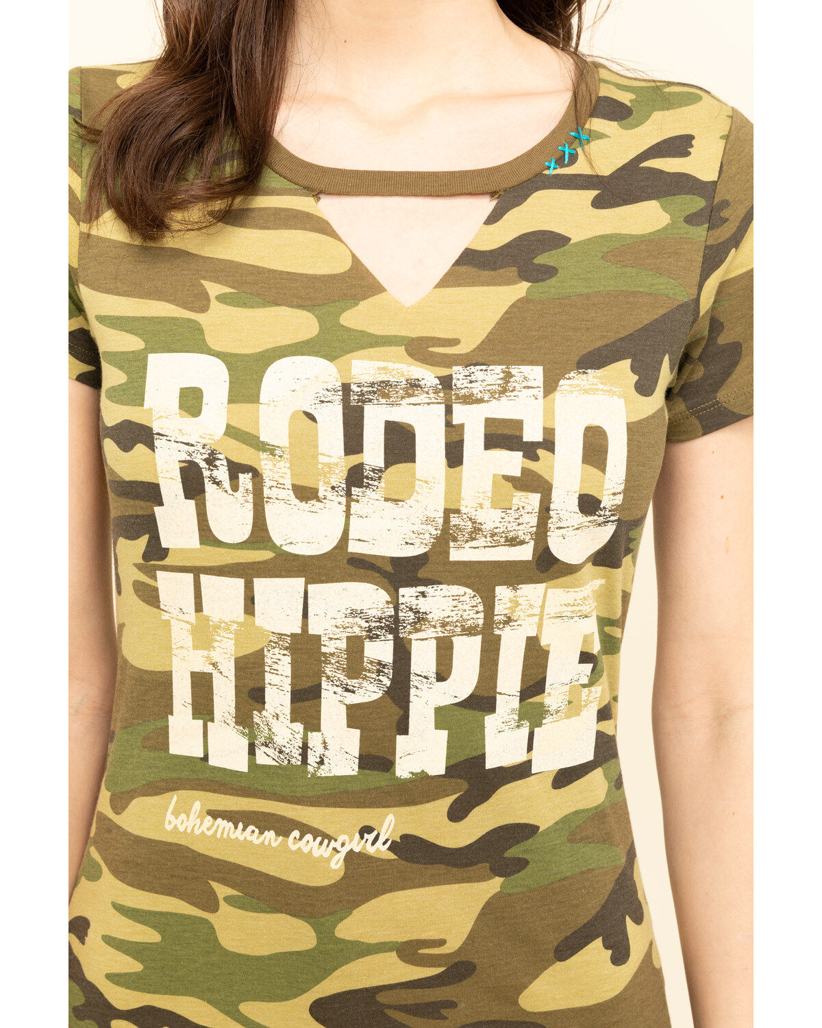 Image #4 - Bohemian Cowgirl Women's Camo Rodeo Hippie Graphic Tee, , hi-res