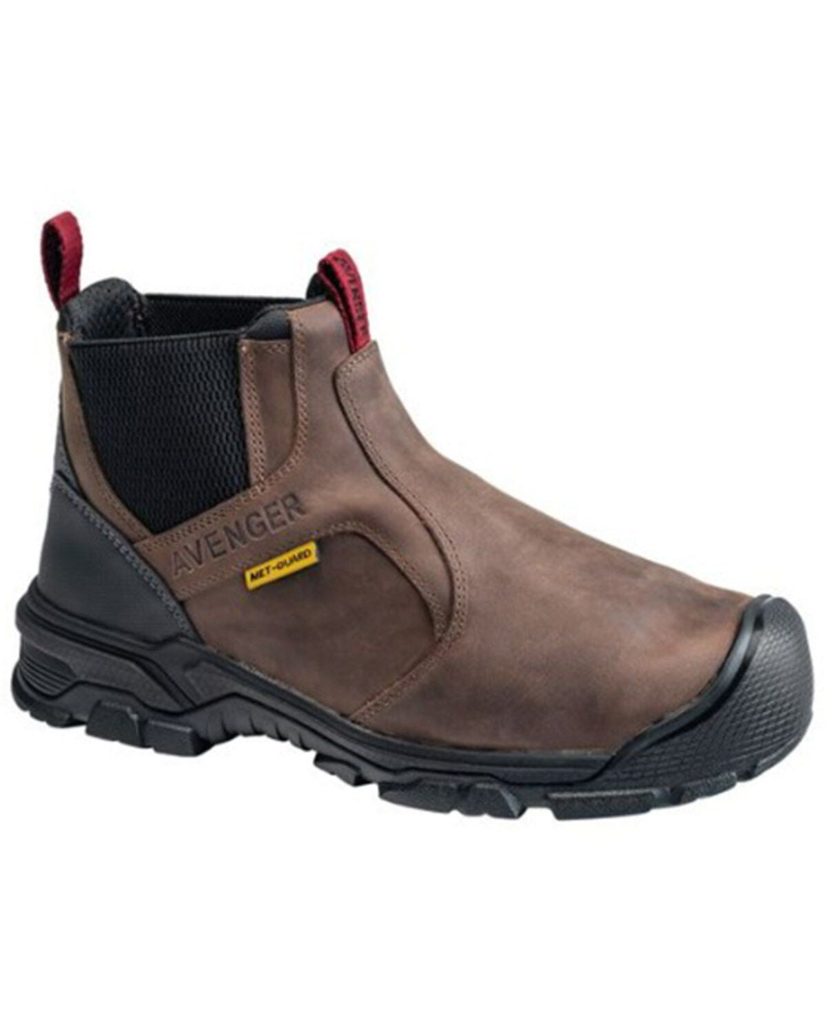 Avenger Men's Ripsaw Romeo Waterproof Pull On Chelsea Work Boots - Alloy Toe, Brown, hi-res