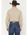Image #4 - George Strait by Wrangler Men's Plaid Print Long Sleeve Button-Down Stretch Western Shirt, Brown, hi-res