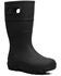 Image #1 - Bogs Boys' Essential Tall Rain Boots - Round Toe, Black, hi-res