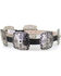 Image #3 - Angel Ranch Women's 1" Square Concho Leather Belt, Black, hi-res