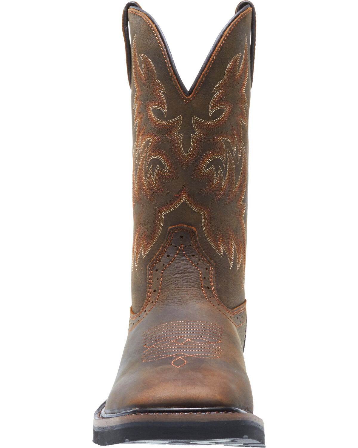 Image #4 - Wolverine Men's Rancher Wellington Work Boots - Steel Toe, Dark Brown, hi-res