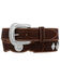 Tony Lama Men's Tooled Stillwater Creek Western Belt, Tan, hi-res