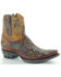 Image #1 - Old Gringo Women's Dulce Calavera Embroidered Cowhide Leather Western Fashion Booties - Snip Toe, Cognac, hi-res