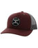Image #1 - Hooey Men's Primo Logo Patch Trucker Cap, Maroon, hi-res