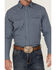 Image #4 - Blue Ranchwear Men's Yarn-Dye Stripe Long Sleeve Snap Western Workshirt, Indigo, hi-res