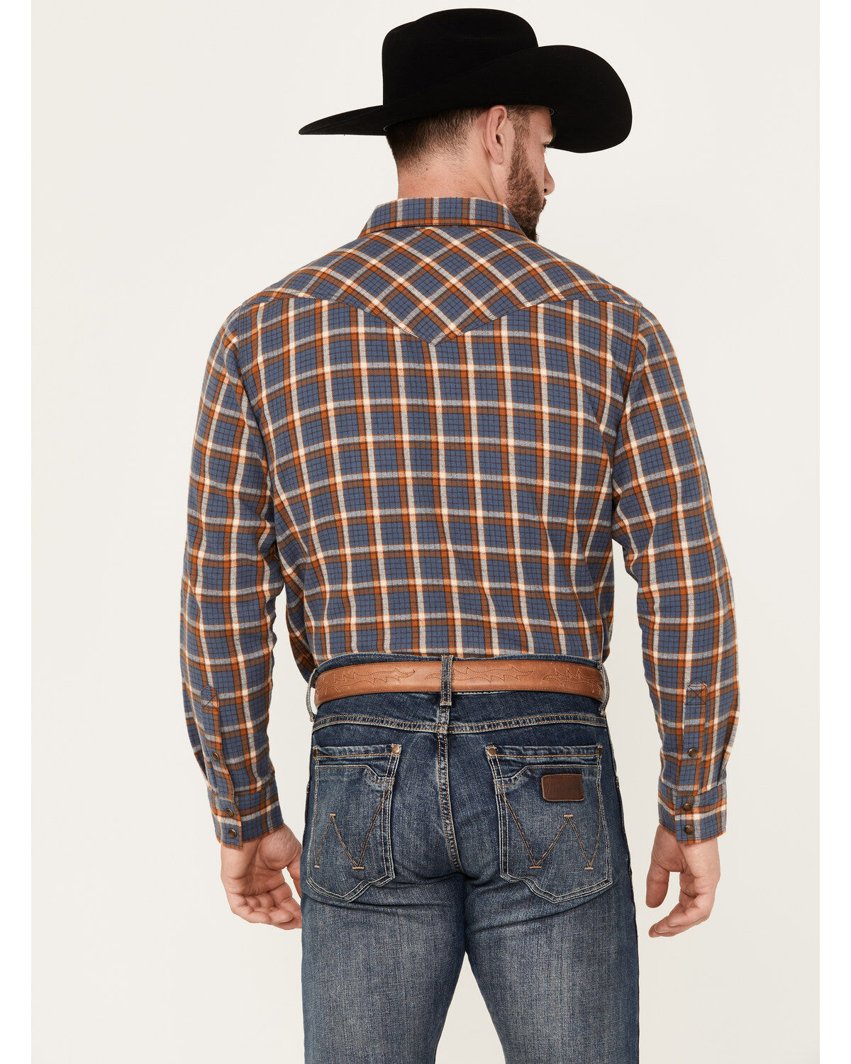 Image #4 - Cody James Men's Sunrise Plaid Print Long Sleeve Western Snap Shirt - Tall, , hi-res