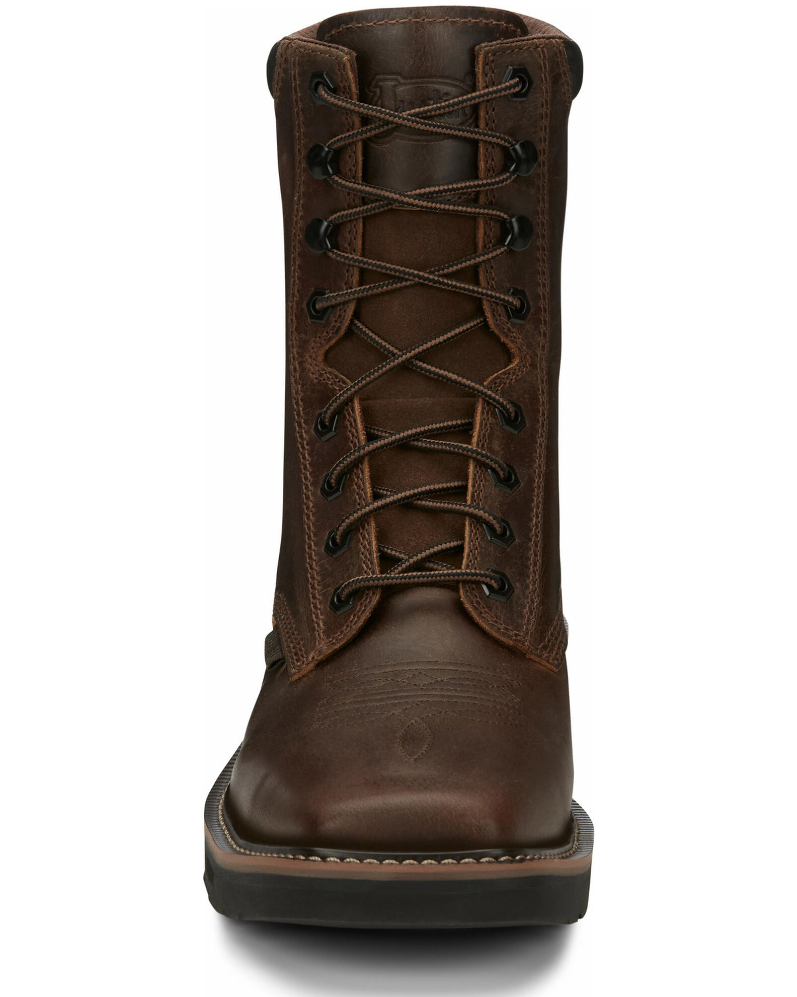 Justin Original Workboots Pulley 8 Square Steel Toe 13 Men s Brown