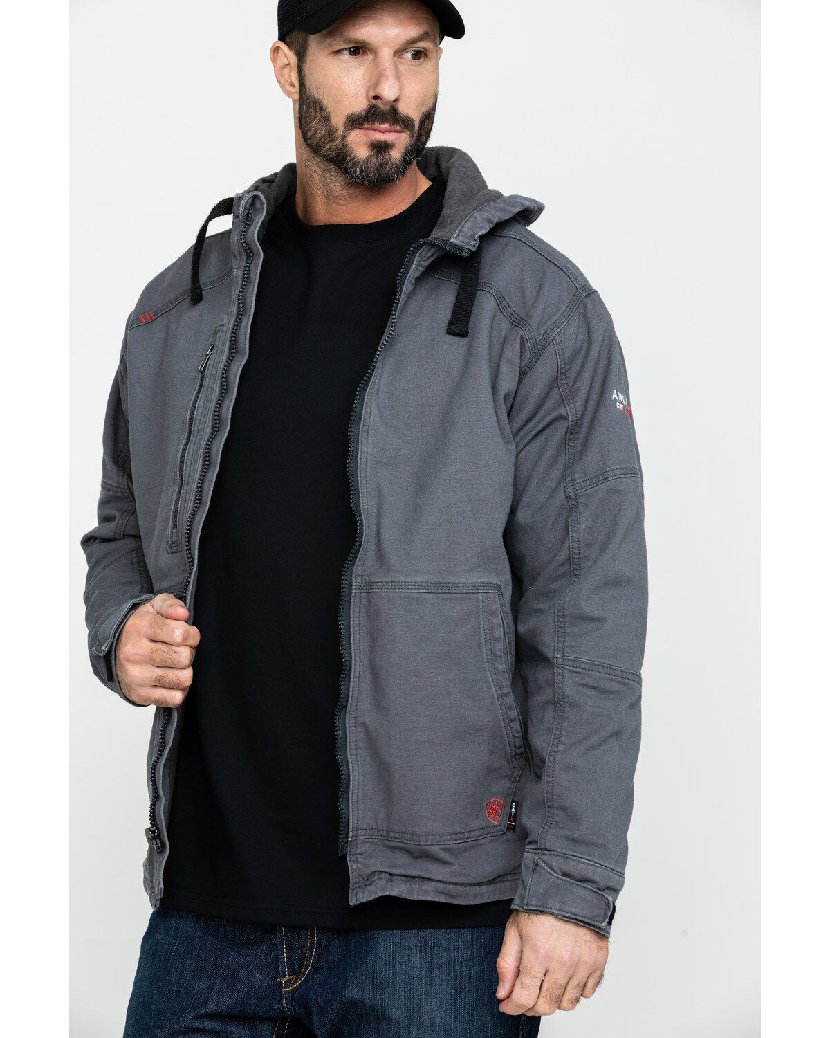 Image #3 - Ariat Men's FR Duralight Stretch Canvas Work Jacket - Big, , hi-res