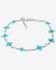 Image #1 - Equestrian Jewelry by Kelly Herd Women's Turquoise Clover Bracelet, Silver, hi-res