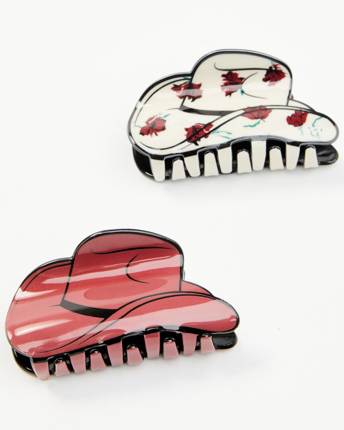 Image #3 - Idyllwind Women's Carissa Rose Hat Hair Clip Set - 2 Piece, White, hi-res