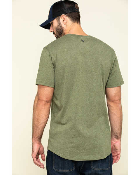 Image #2 - Hawx Men's Olive Solid Pocket Short Sleeve Work T-Shirt - Big , Olive, hi-res