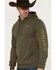 Image #2 - Ariat Men's Logo Hooded Sweatshirt, Olive, hi-res