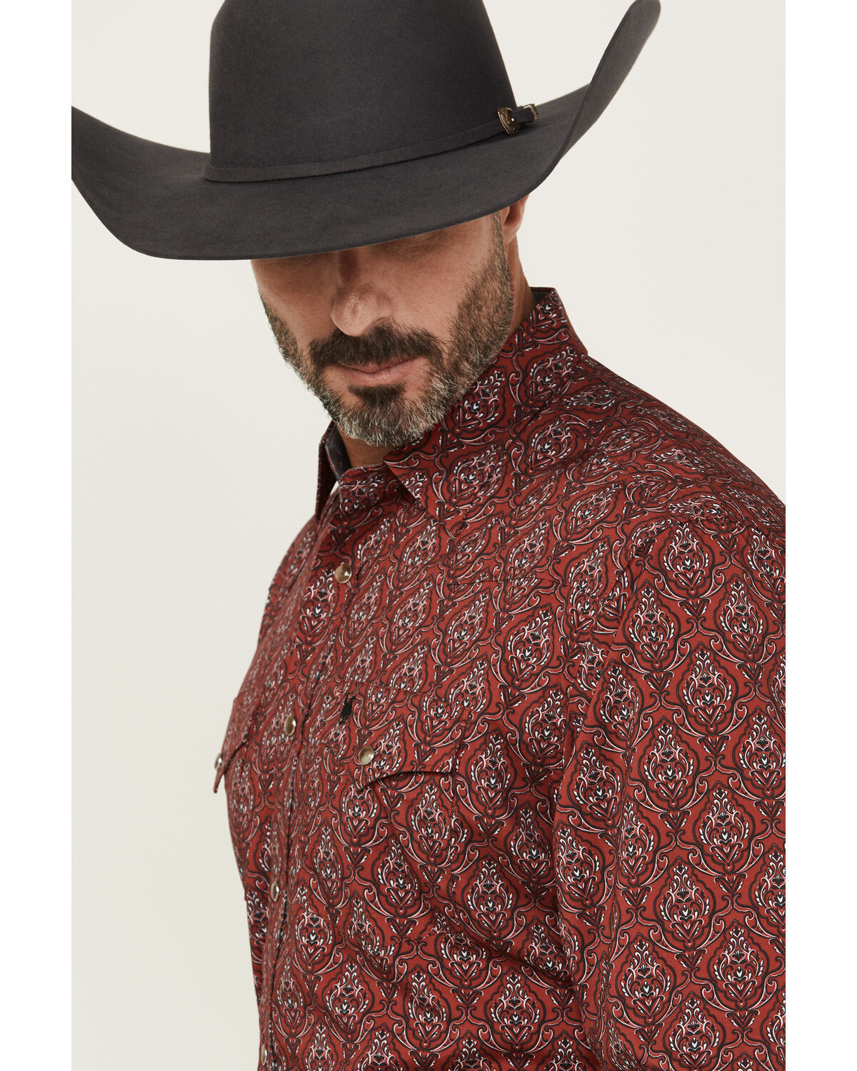 Product Name:  Rodeo Clothing Men's Boot Barn Exclusive Paisley Print Long Sleeve Snap Western Shirt