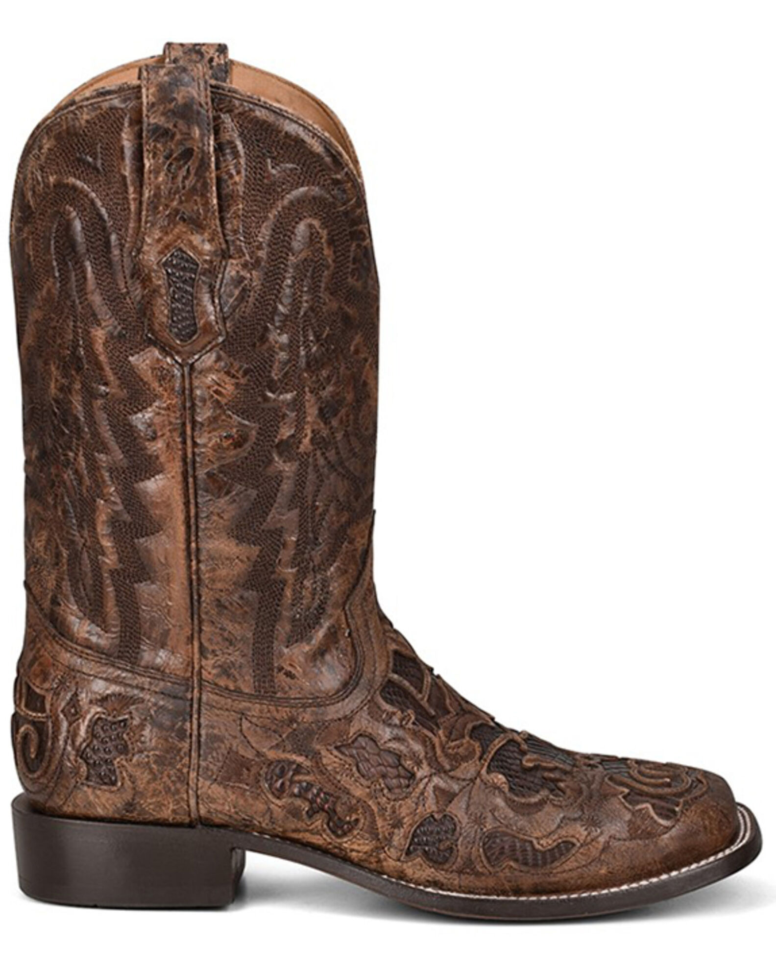 Product Name Corral Men's Exotic Alligator Inlay Western Boots Broad