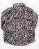 Image #3 - Cinch Infant Boys' Paisley Print Long Sleeve Button-Down Western Shirt, Purple, hi-res