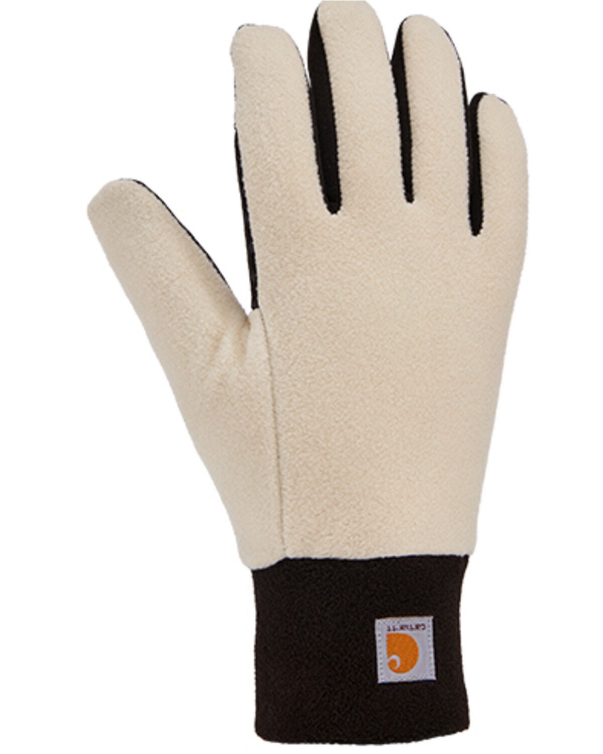 Image #1 - Carhartt Women's Storm Defender&reg; Silicone Grip Fleece Gloves, Cream/black, hi-res