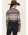 Image #4 - Stetson Women's Serape Stripe Long Sleeve Pearl Snap Western Shirt, Blue, hi-res