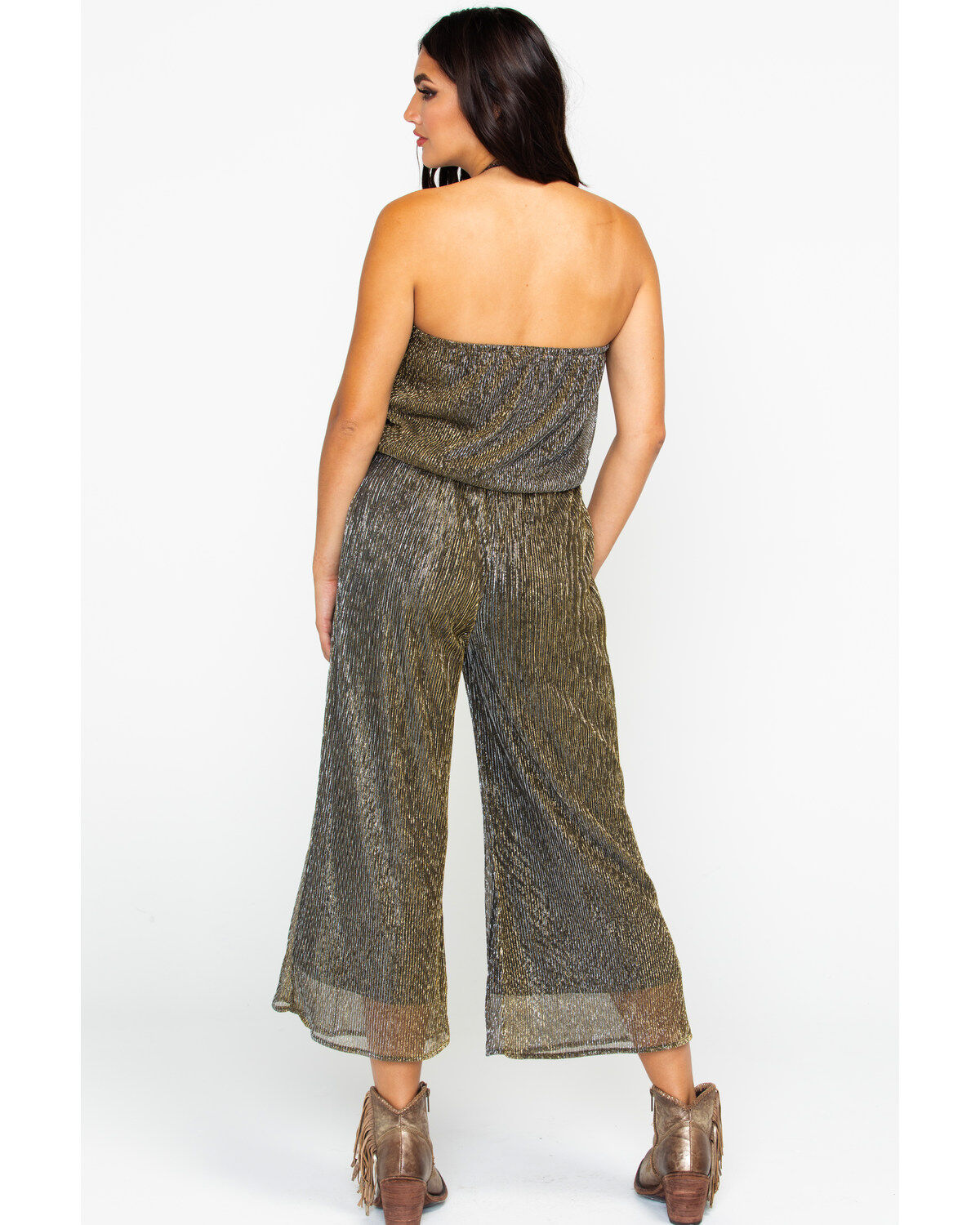 wide leg tube jumpsuit