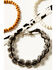 Shyanne Women's Braided Concho Cow Print Beaded Bracelet Set - 4-Piece, Silver, hi-res