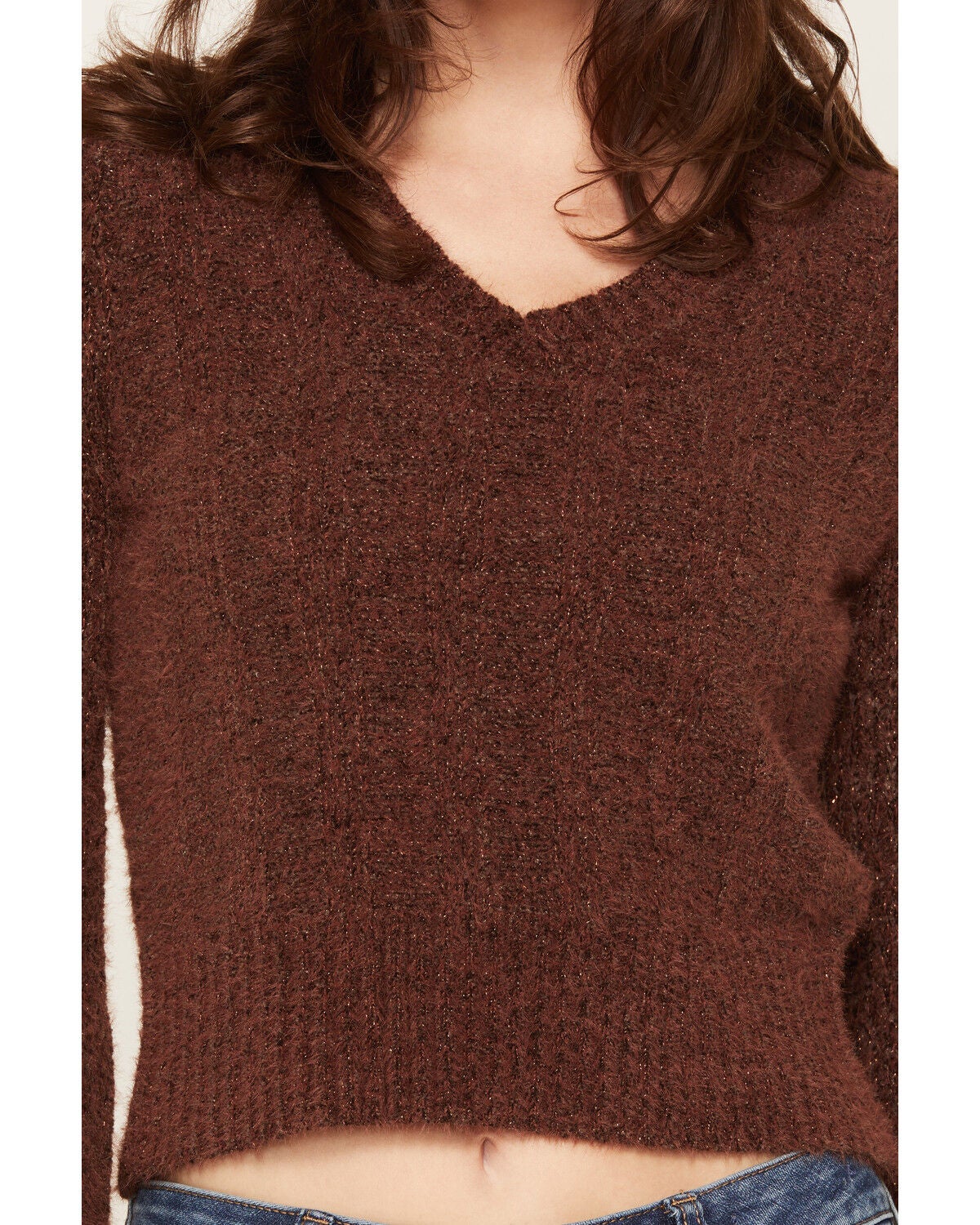 Image #3 - Shyanne Women's Fringe Sweater, Cognac, hi-res
