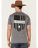 Howitzer Men's Heather Charcoal Freedom Union Graphic Short Sleeve T-Shirt , Charcoal, hi-res